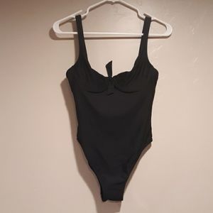 J.Crew Black wire bra one Piece
